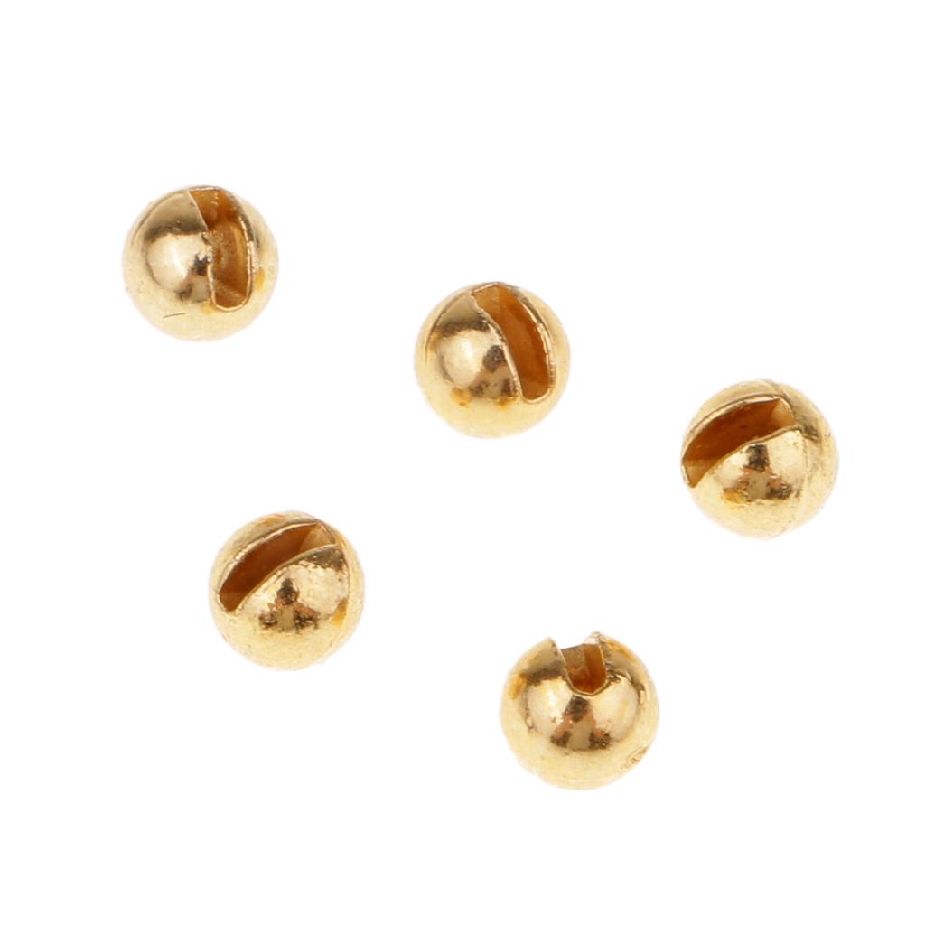 25pcs Fly Tying Slotted Tungsten Beads Heavy Nymphs Head Ball Beads 3.0mm