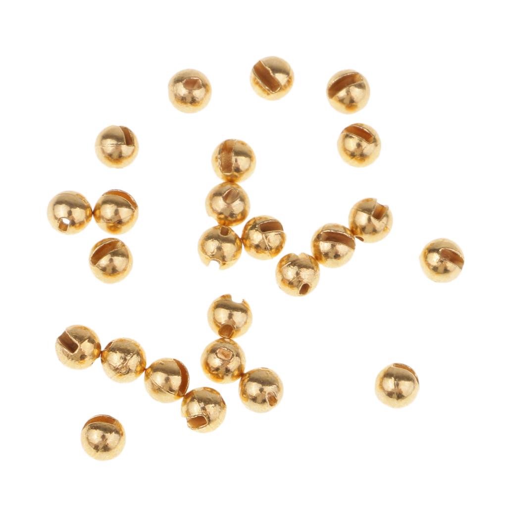 25pcs Fly Tying Slotted Tungsten Beads Heavy Nymphs Head Ball Beads 3.0mm