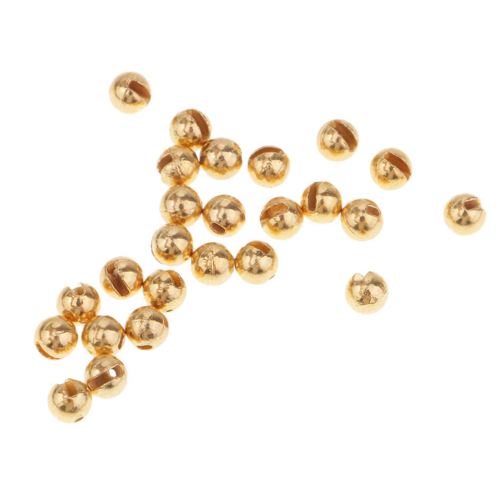 25pcs Fly Tying Slotted Tungsten Beads Heavy Nymphs Head Ball Beads 3.0mm