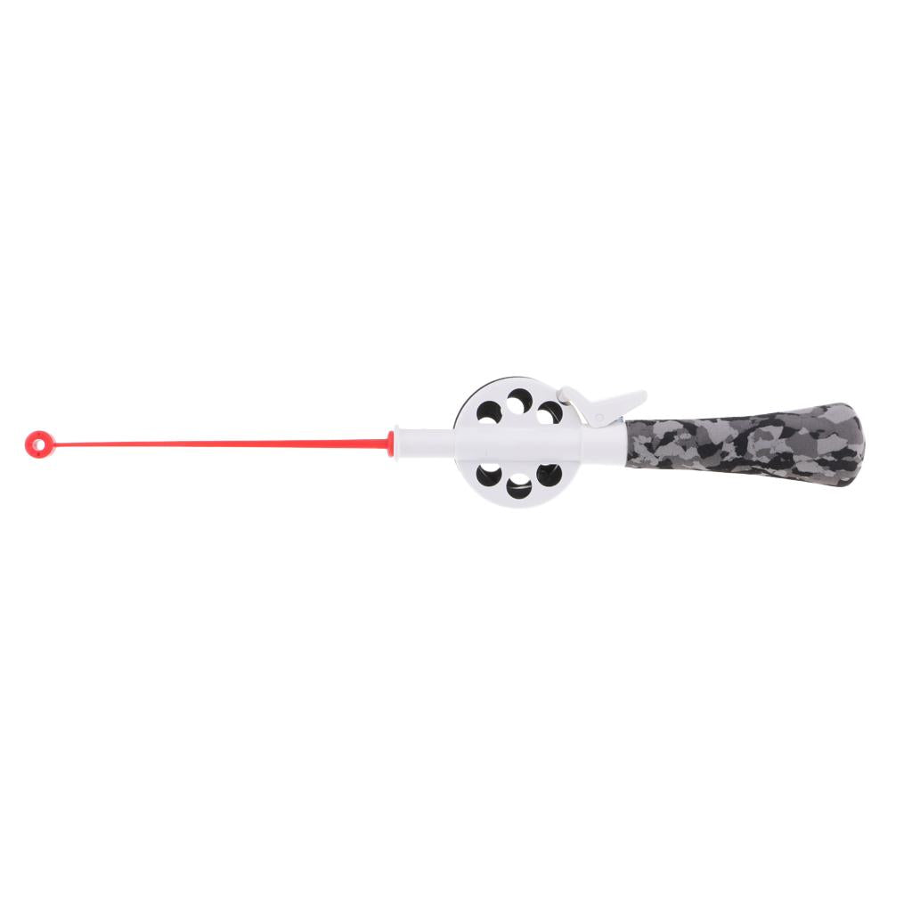 Winter Ice Fishing Rod Plastic Mini Short Fish Pole with Reel for Children