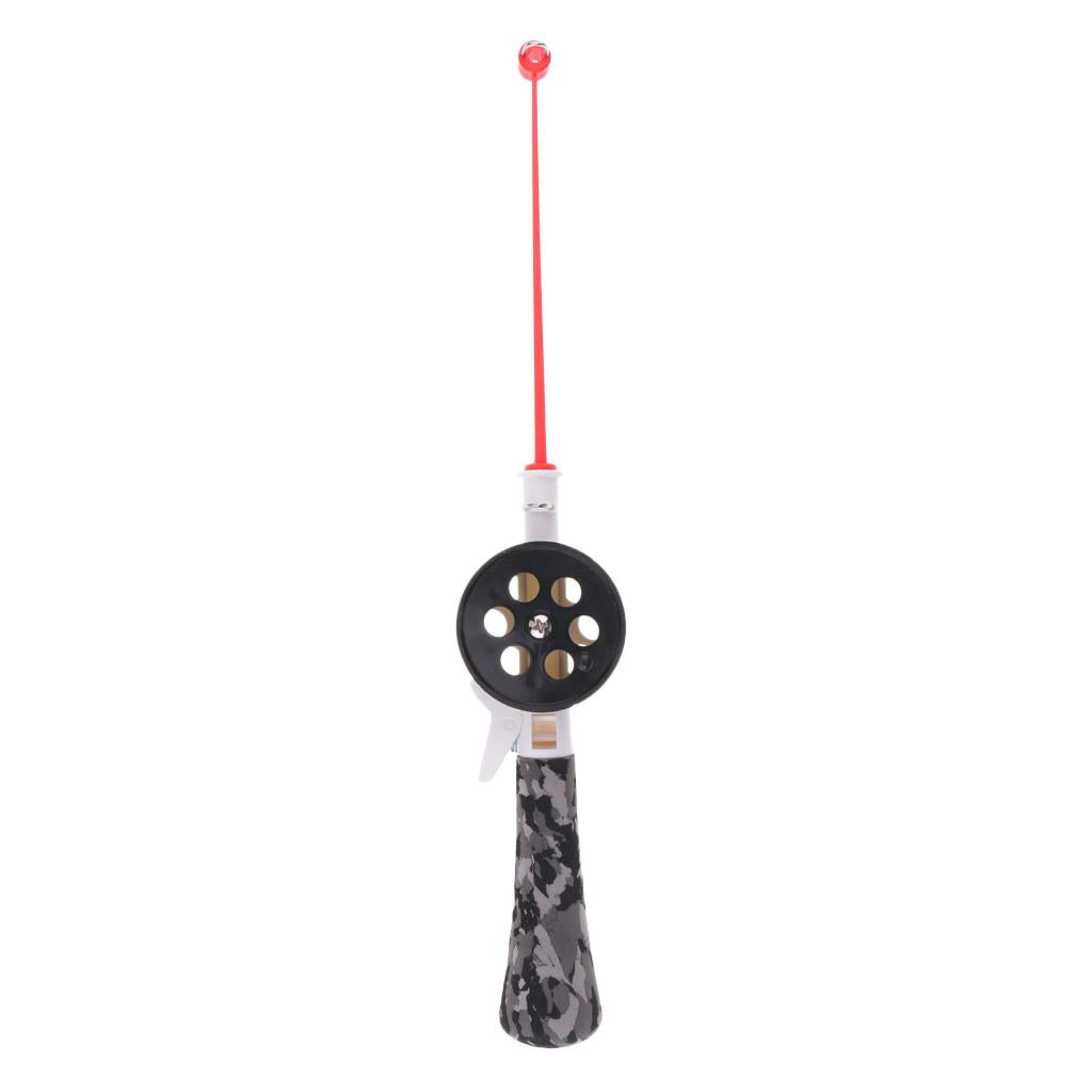 Winter Ice Fishing Rod Plastic Mini Short Fish Pole with Reel for Children