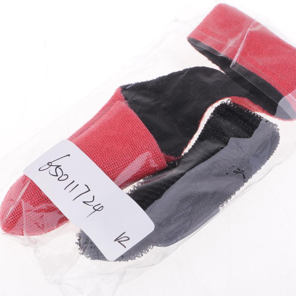 Fishing Rod Tip Cover Rod Sleeve Pole Glove Protector + Rod Tie Strap Red