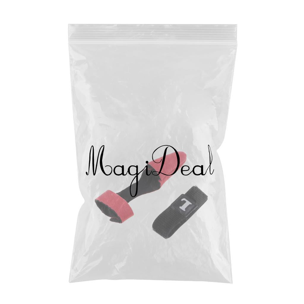 Fishing Rod Tip Cover Rod Sleeve Pole Glove Protector + Rod Tie Strap Red