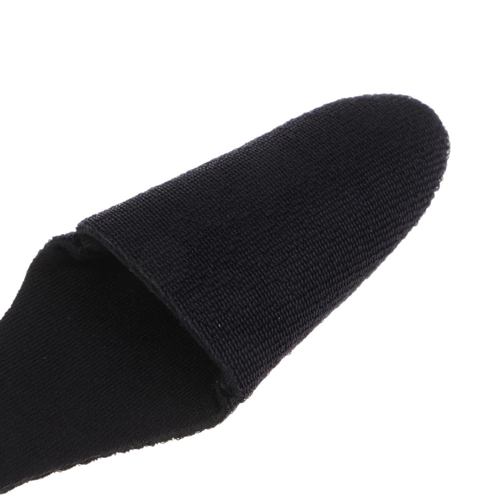 Fishing Rod Tip Cover Rod Sleeve Pole Glove Protector + Rod Tie Strap Black
