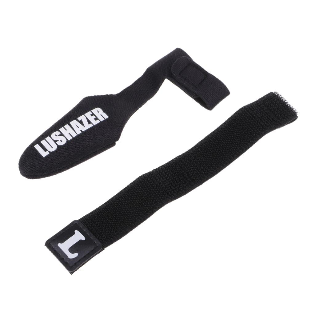 Fishing Rod Tip Cover Rod Sleeve Pole Glove Protector + Rod Tie Strap Black