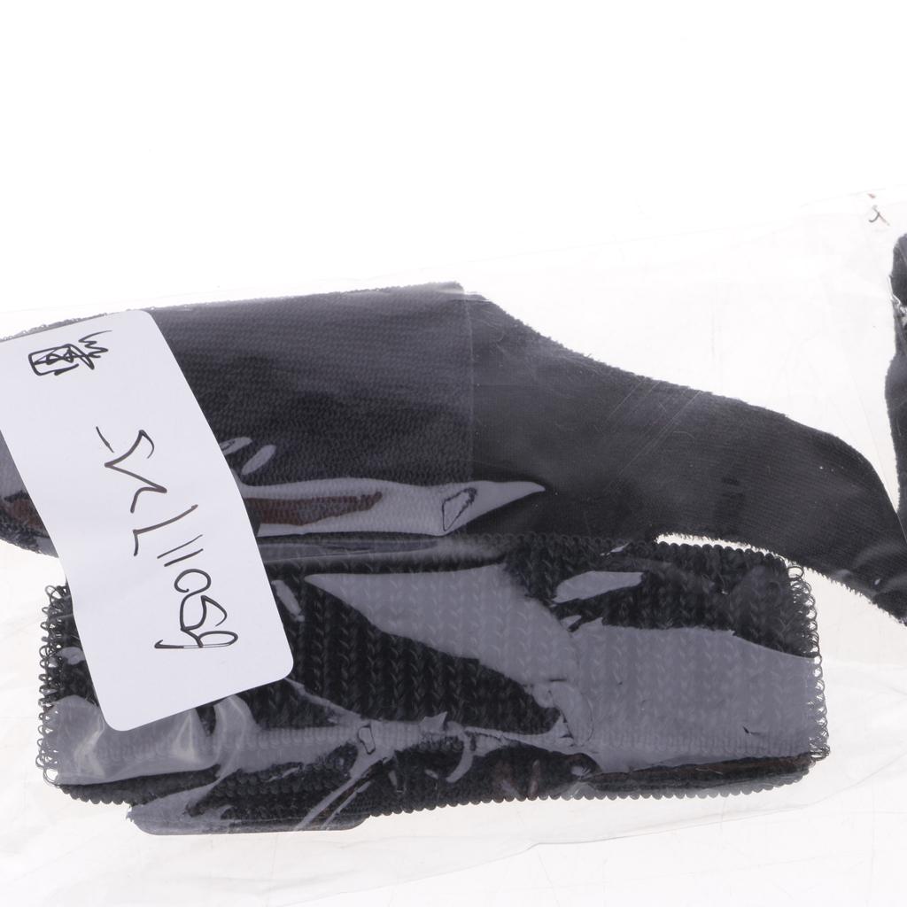 Fishing Rod Tip Cover Rod Sleeve Pole Glove Protector + Rod Tie Strap Black
