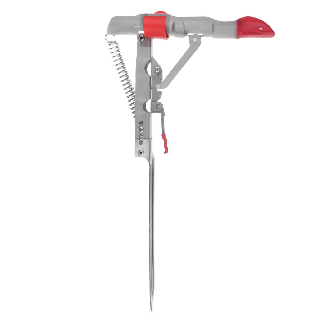 Automatic Spring Fishing Rod Bracket Holder for Ground, Adjustable Strength