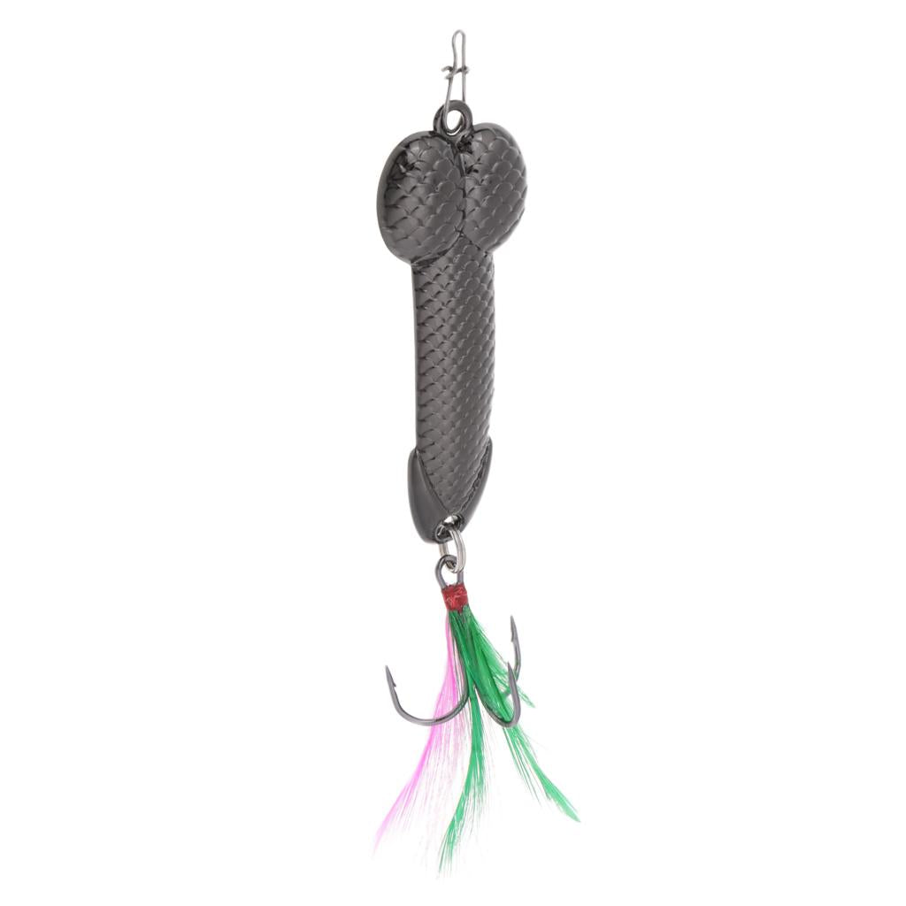 Spoon Fishing Lure Spinner Bait Metal VIB Hard Sequins Lure Treble Hook 21g