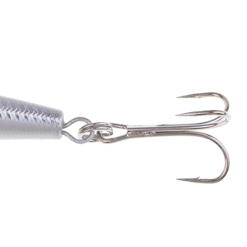 Minnow Fishing Lure Hard Baits Crankbait Hook Tackle Lure Treble Hook Red White