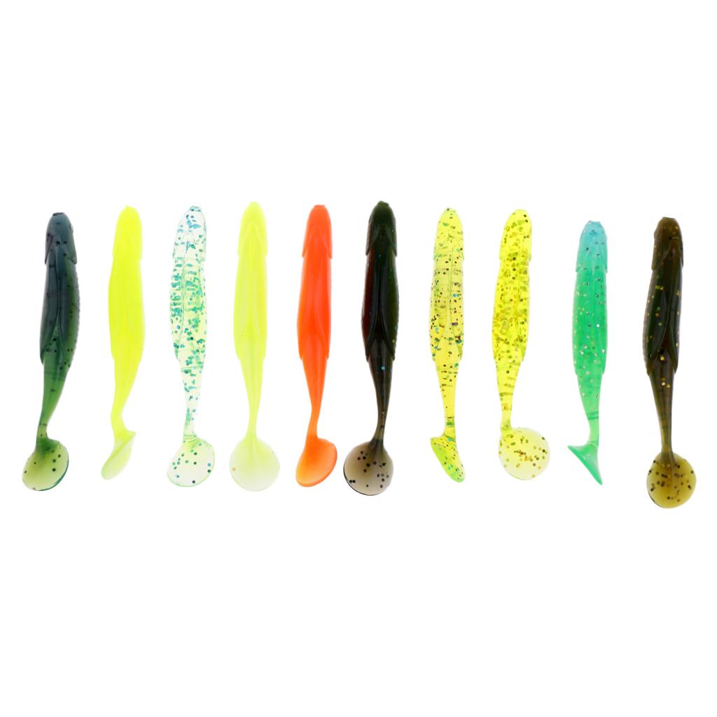 10 Pcs 9.5cm Classic Software Fishing Lure Bionics Creative Soft Bait 6g