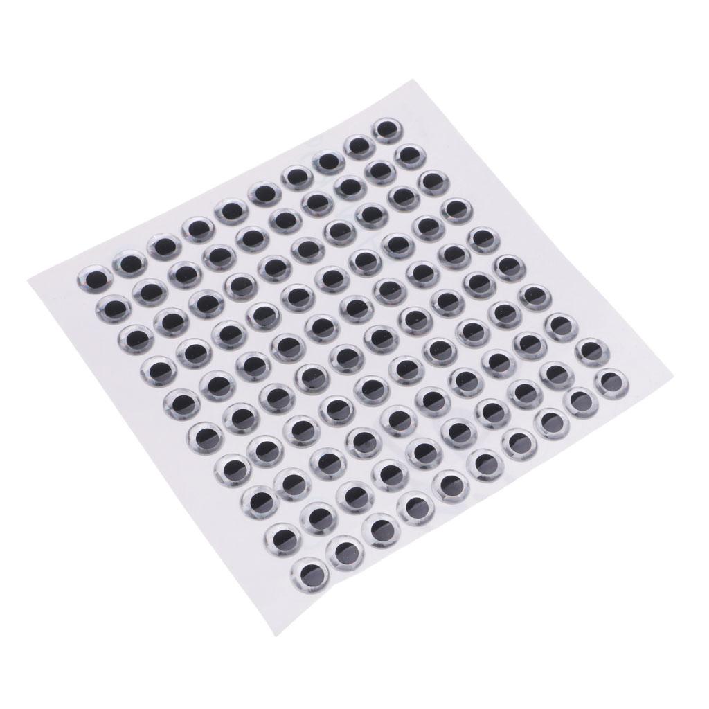 100pcs Fishing Lure Eyes Holographic Self Adhesive Eyes 3D Fish Eye DIY 9mm