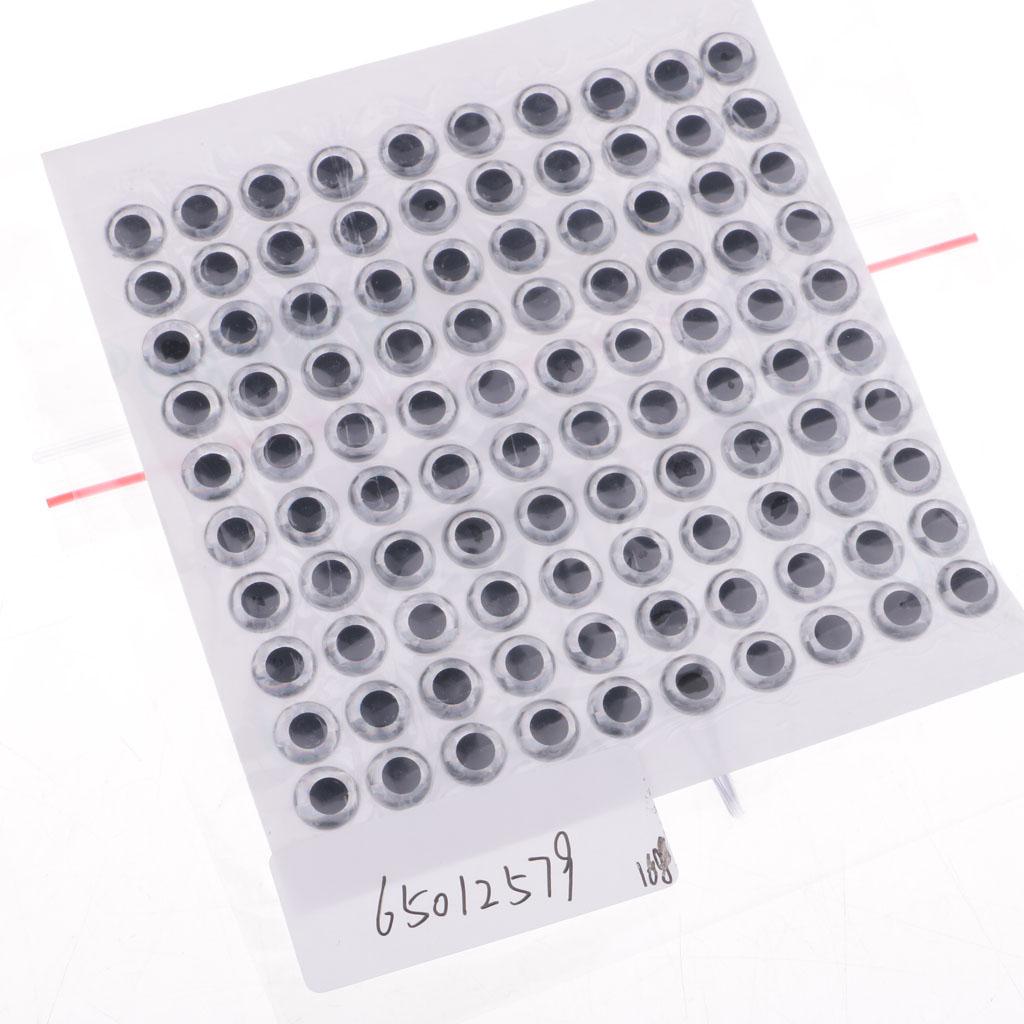 100pcs Fishing Lure Eyes Holographic Self Adhesive Eyes 3D Fish Eye DIY 9mm