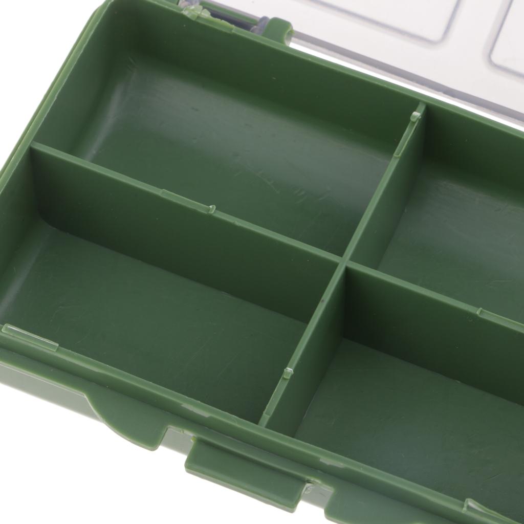 Fishing Tackle Box for Hooks Swivels Beads Spinners Baits 4 Compartments