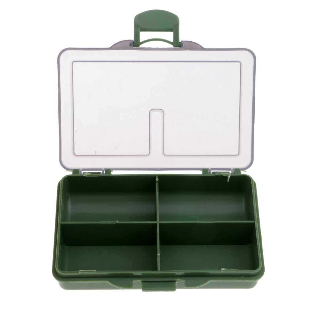 Fishing Tackle Box for Hooks Swivels Beads Spinners Baits 4 Compartments
