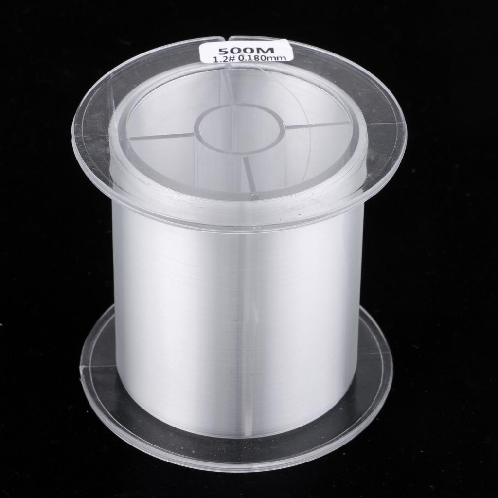 Roll of 500m Super Strong Nylon Transparent Fishing Line Fishing Tackle 1.2