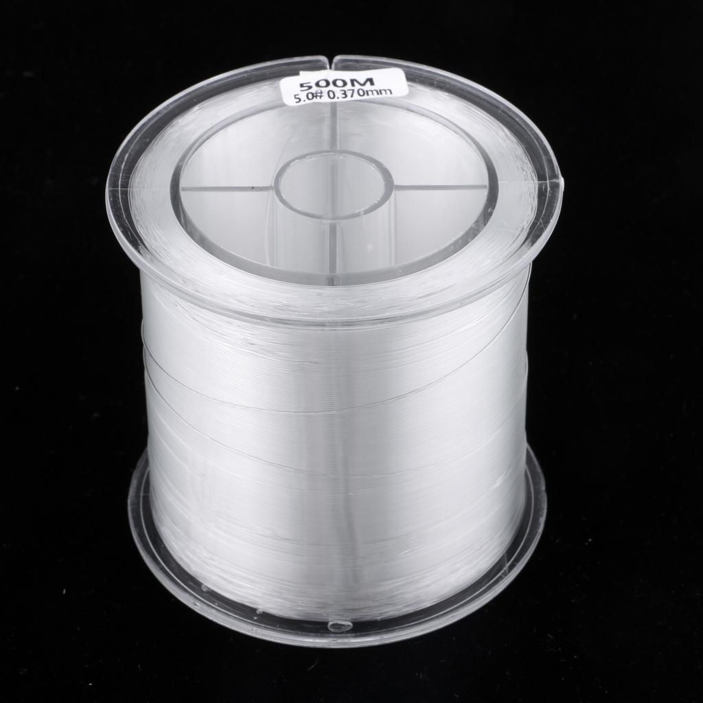 Roll of 500m Super Strong Nylon Transparent Fishing Line Fishing Tackle 5.0