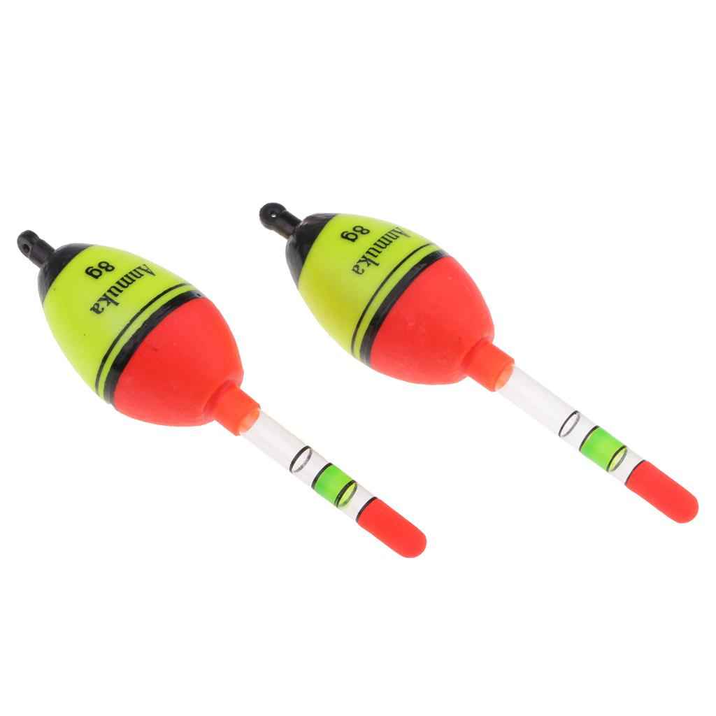 2pcs Luminous Fishing Float Vertical Rock Fishing Buoy Plastic Bobber 8g