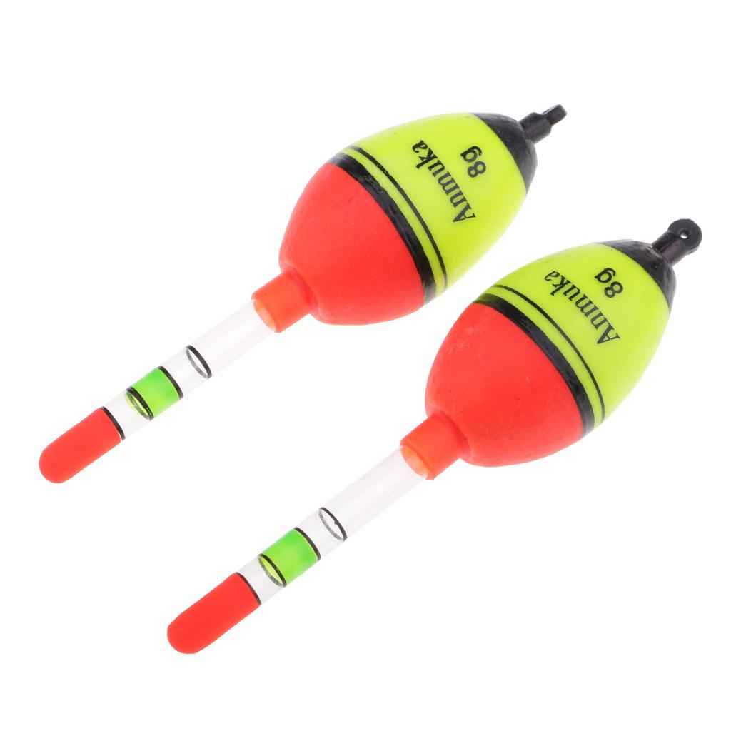 2pcs Luminous Fishing Float Vertical Rock Fishing Buoy Plastic Bobber 8g
