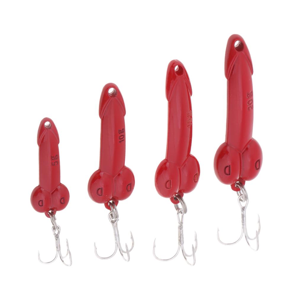 4pcs Spoon Fishing Lure 5g 10g 15g 20g Metal Hard Baits Spinnerbaits Red