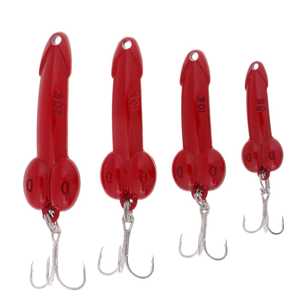 4pcs Spoon Fishing Lure 5g 10g 15g 20g Metal Hard Baits Spinnerbaits Red