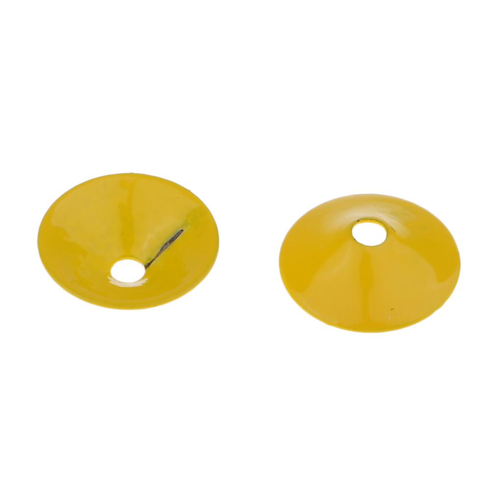 12pcs Brass Turbo Cone Heads Fly Tying Materials for Tube Flies Yellow