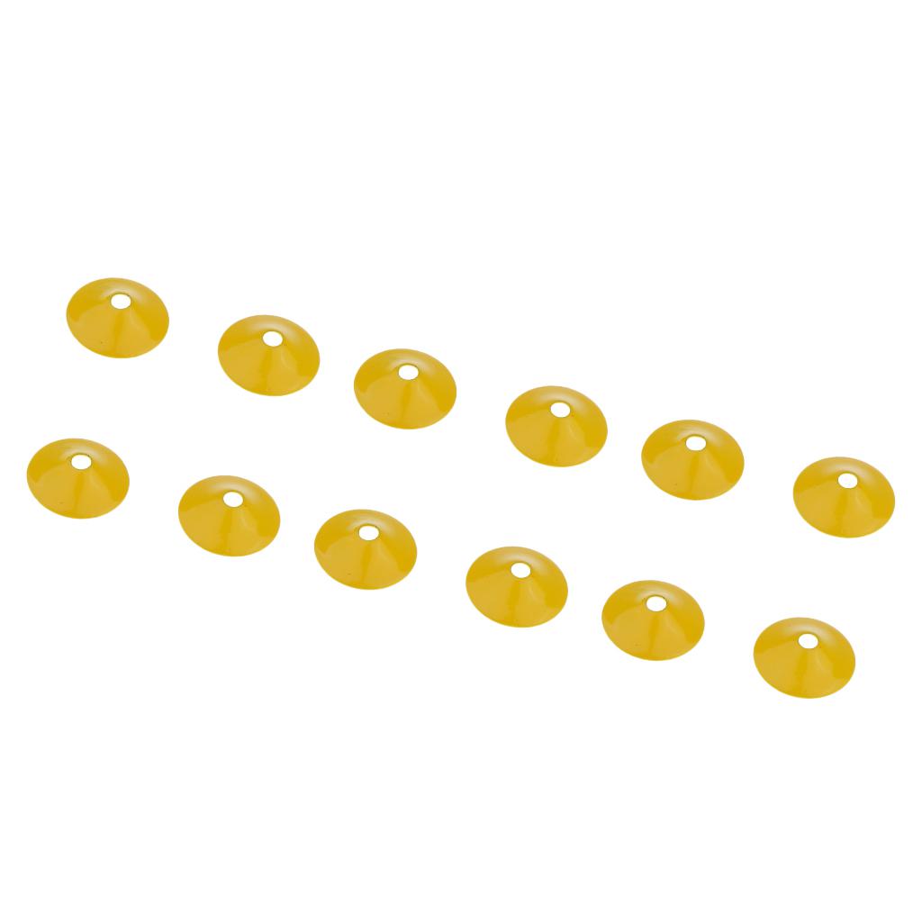 12pcs Brass Turbo Cone Heads Fly Tying Materials for Tube Flies Yellow