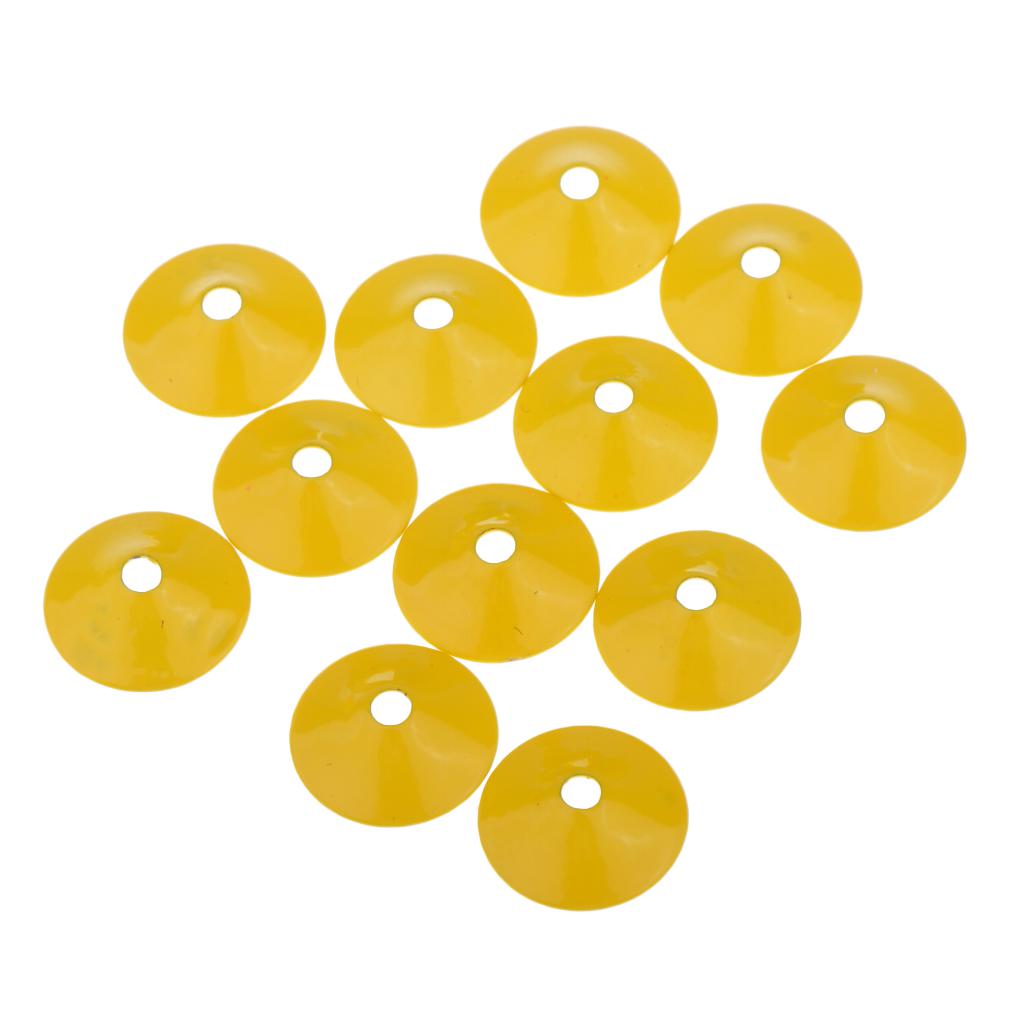 12pcs Brass Turbo Cone Heads Fly Tying Materials for Tube Flies Yellow