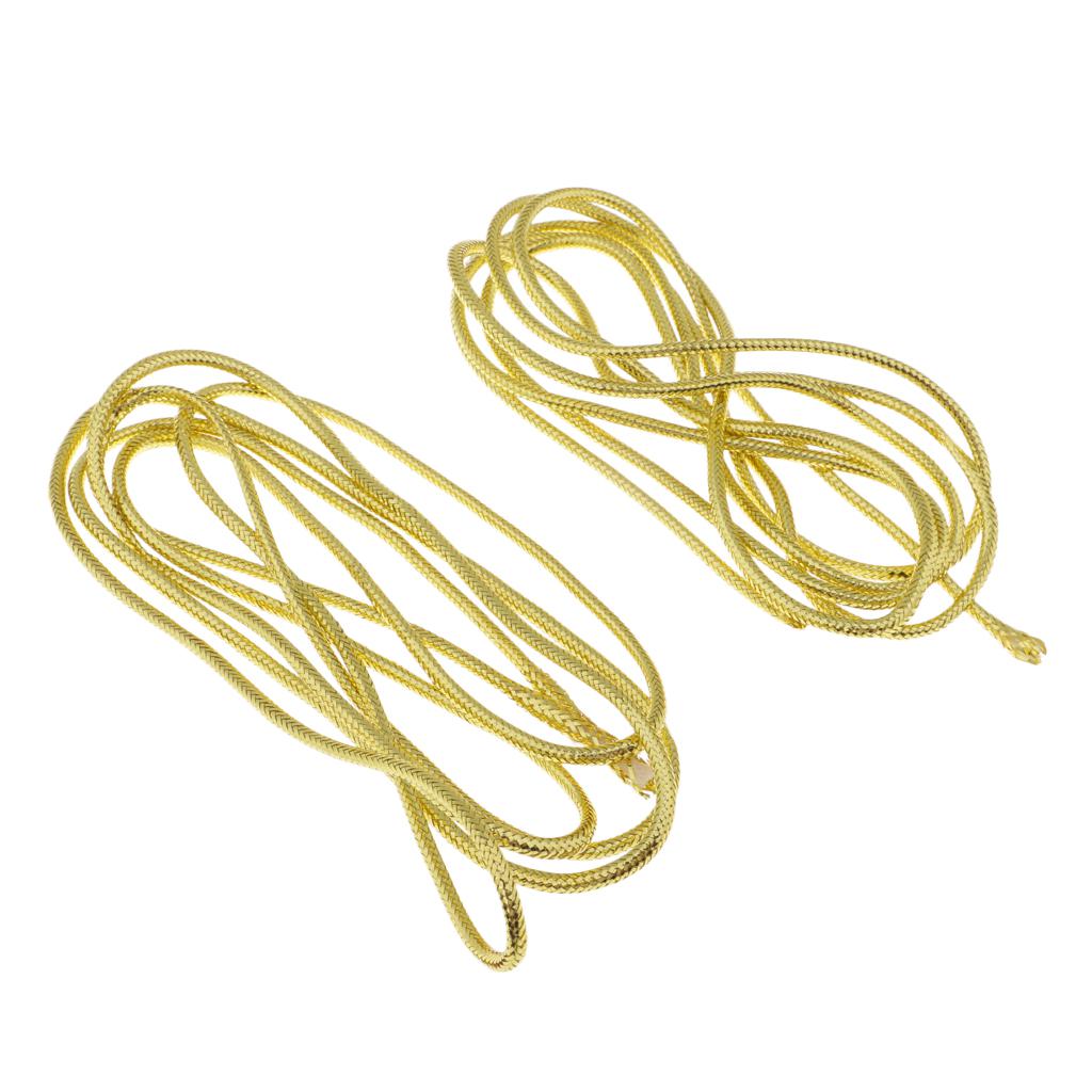 2pcs Holographic Elastic Mylar Cord Braid Flash Tubing for Fly Tying Gold