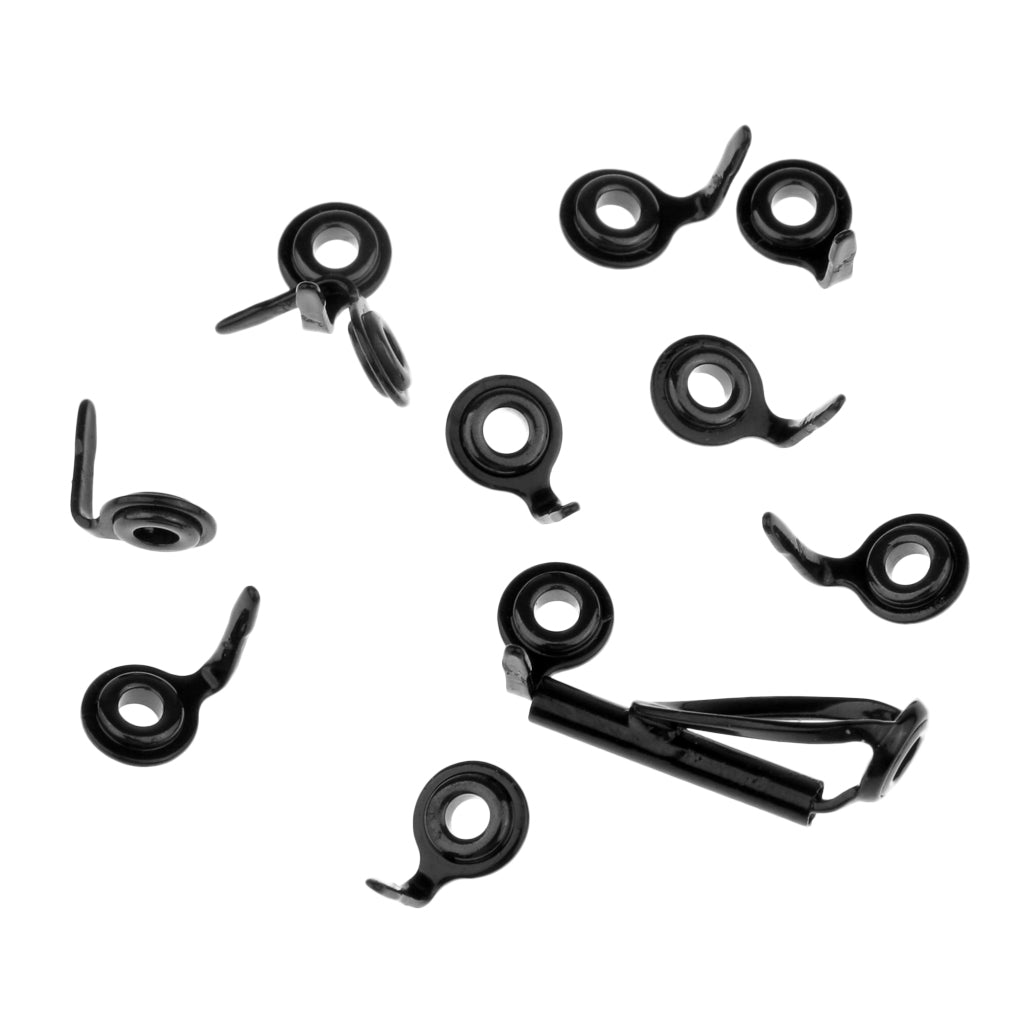 12pcs Fishing Rod Guide Top Tip Eye Ring Rod Repair Kit for Rod Building DIY