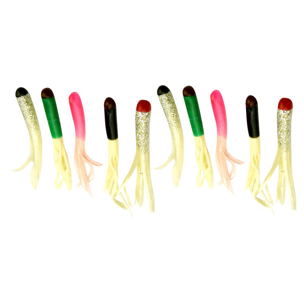 10pcs Fishing Lures Squid Octopus Skirts Lures Soft Baits Crankbait