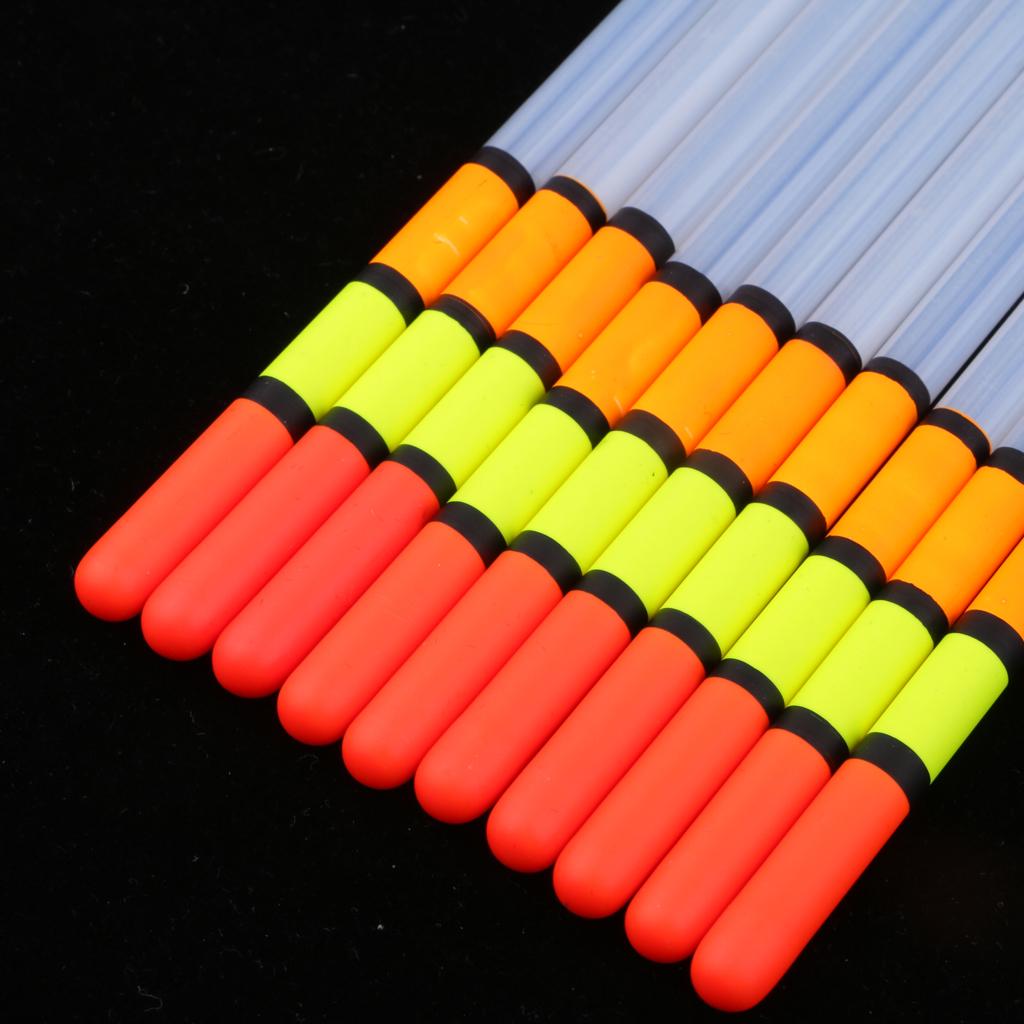 10pcs Rock Fishing Buoy Plastic Fishing Floats Set Crystal Bobbers S