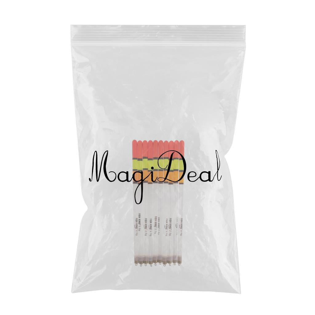 10pcs Rock Fishing Buoy Plastic Fishing Floats Set Crystal Bobbers S