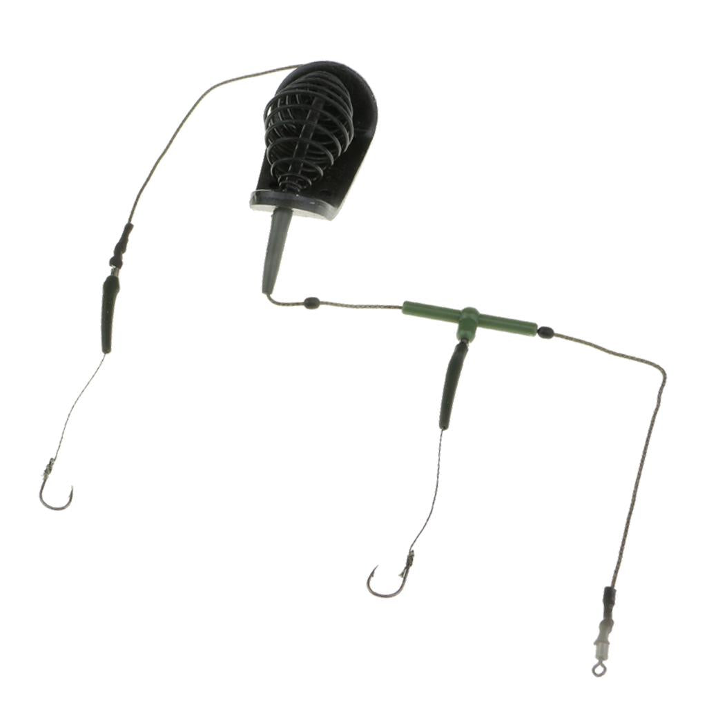 Fishing Bait Cage Carp Fishing Swivel with Lead Sinker Basket Holder 50g