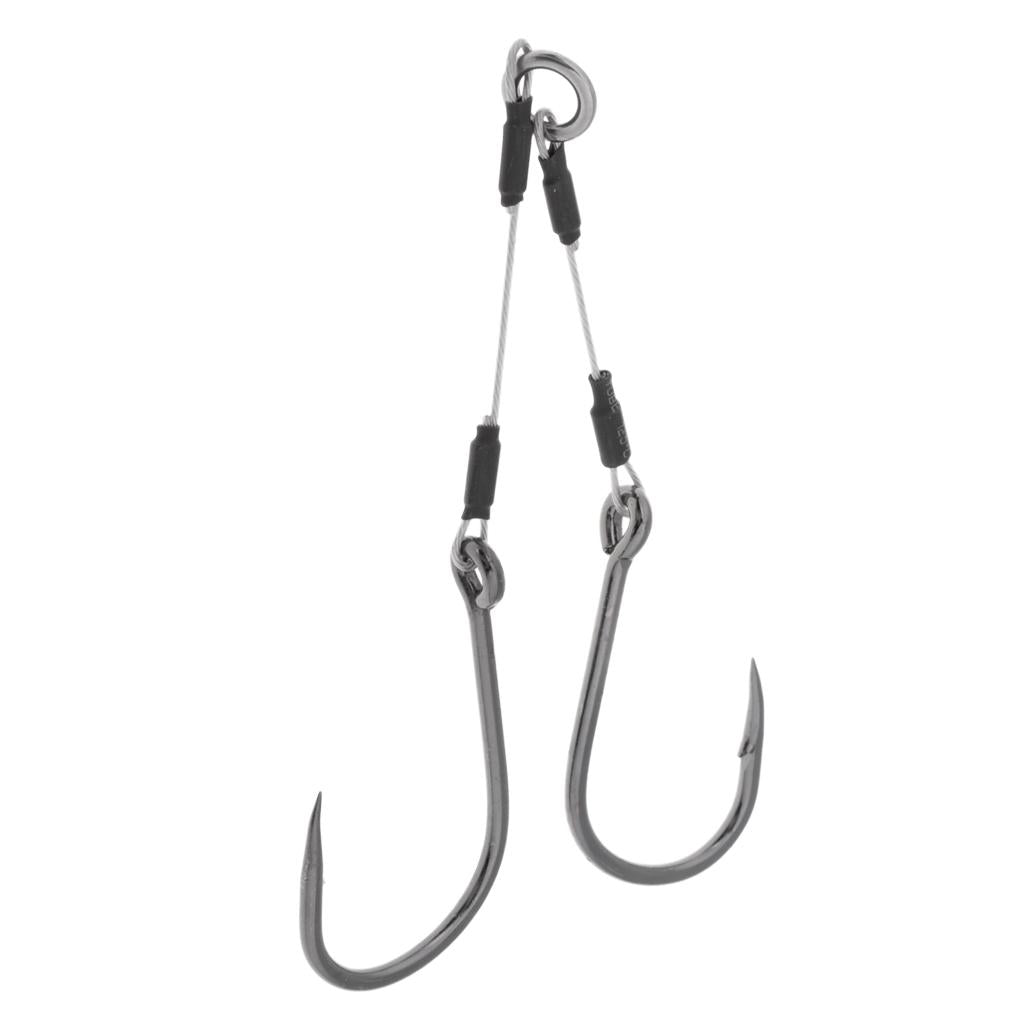 Jigging Assist Hooks Sea Fishing Hooks Barbed Fishhook with Solid Ring 012