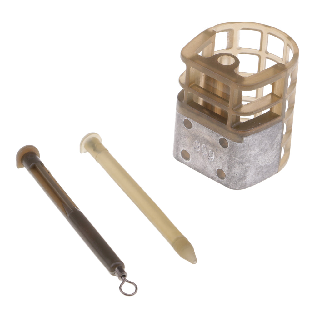 2pcs Fishing Quick Change Feeder Lure Bait Cage Feeder Fishing Trap Basket