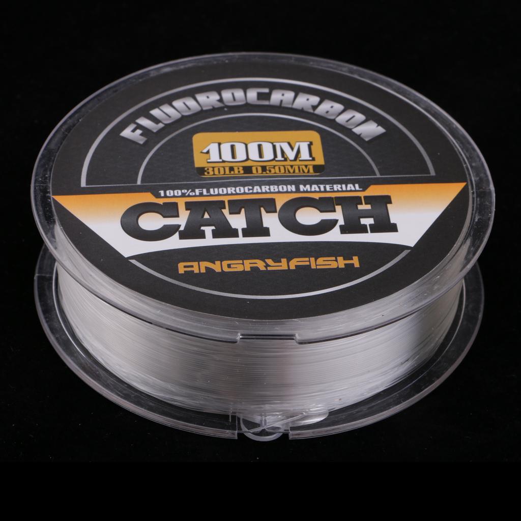 100m/109yds Clear Fluorocarbon Fishing Line 0.5mm 30lb (13.6kg)