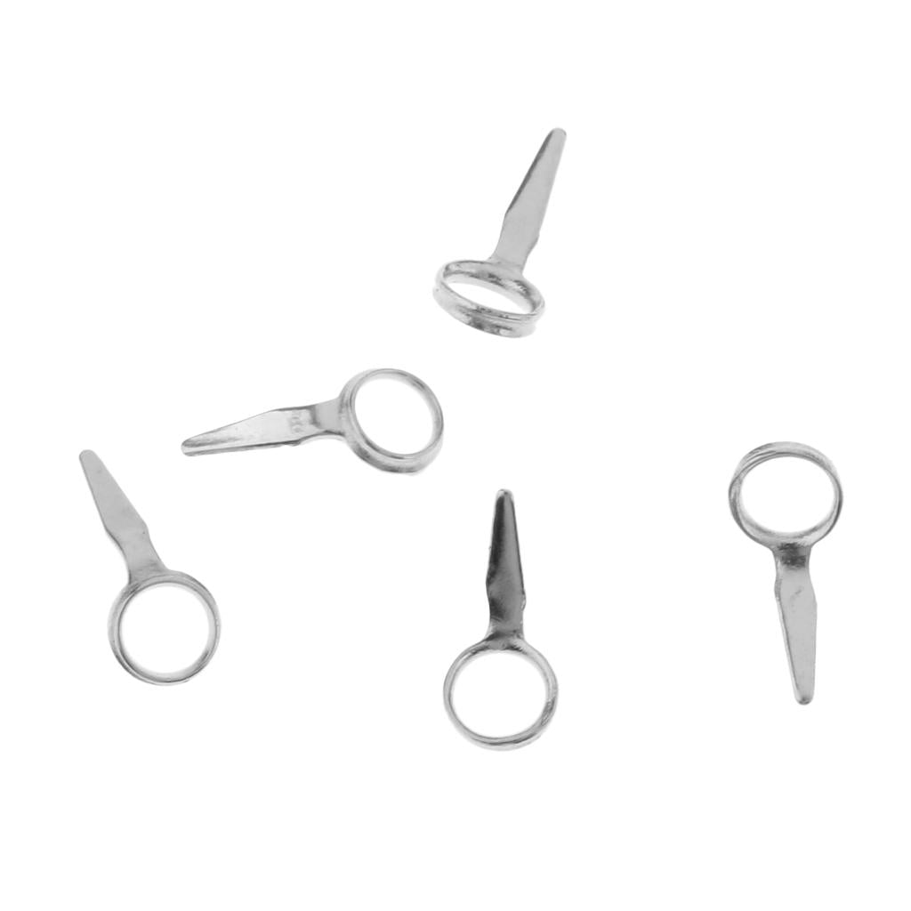 5pcs Fishing Rod Eyes Ring Raft Rod Guides Line Rings Rod Repair Kit 1.8mm