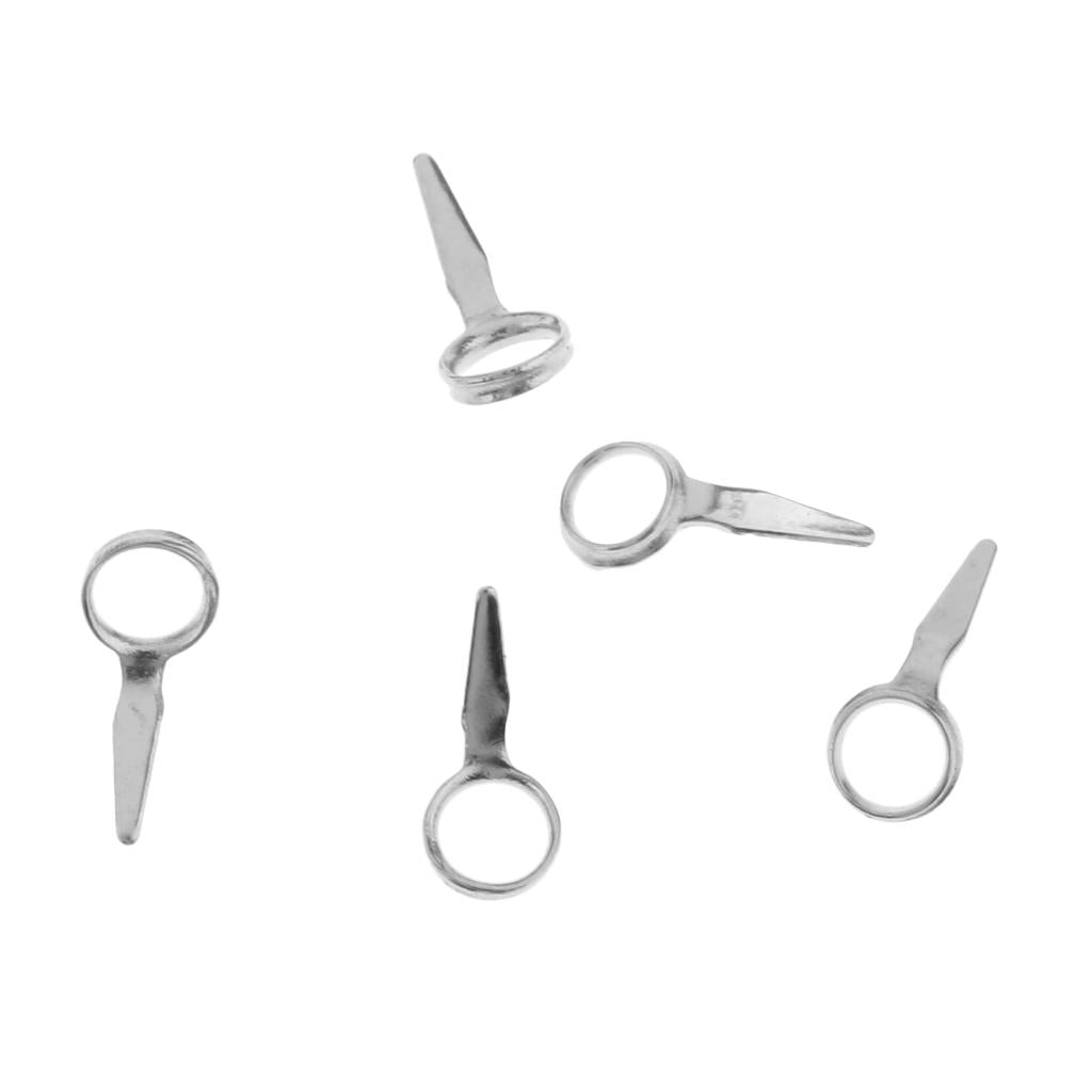 5pcs Fishing Rod Eyes Ring Raft Rod Guides Line Rings Rod Repair Kit 1.8mm