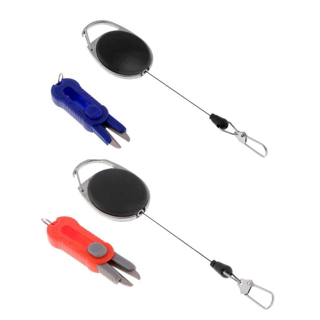 Plastic Tube Cutter Fishing Zinger Retractor Fly Fishing Tools Combo Red