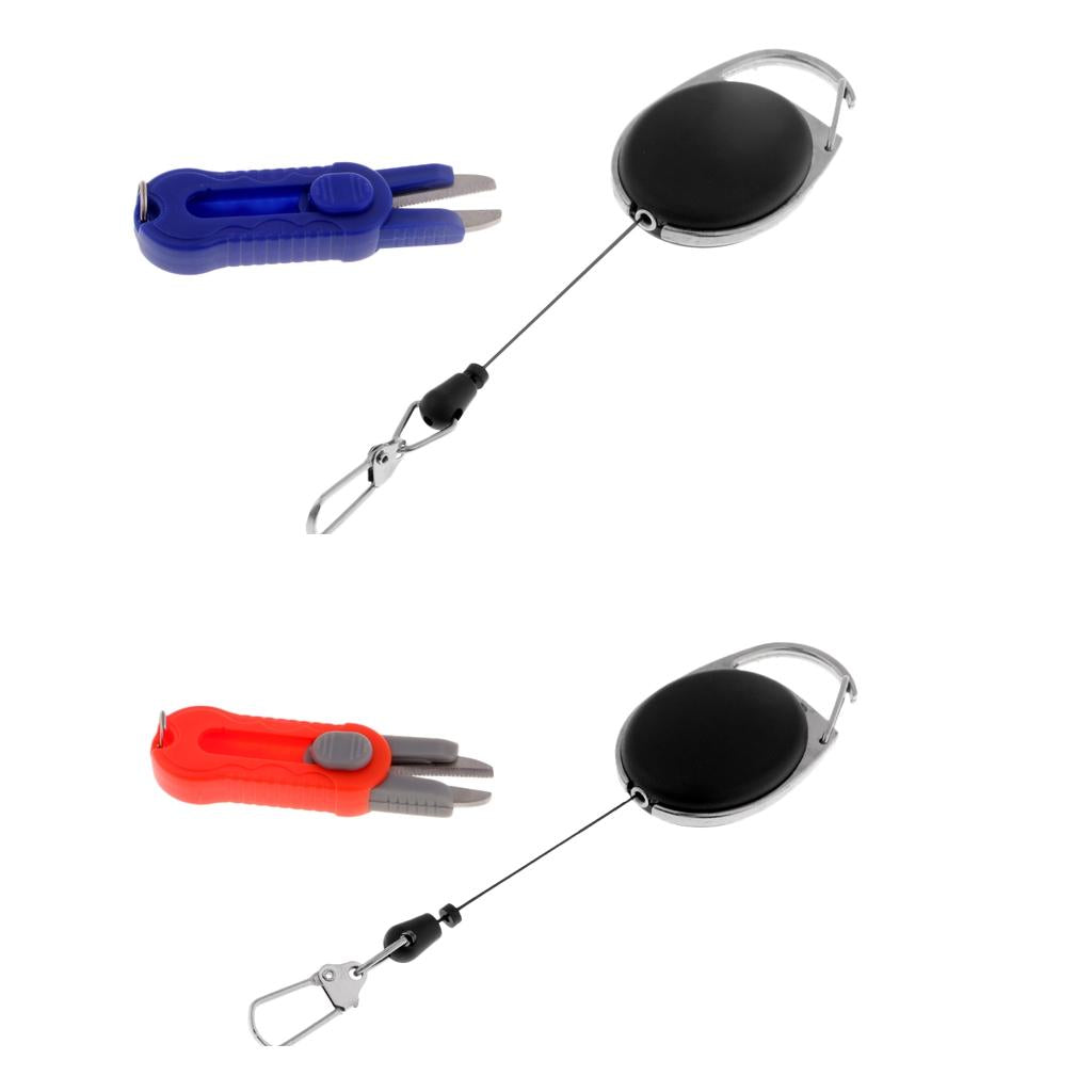 Plastic Tube Cutter Fishing Zinger Retractor Fly Fishing Tools Combo Red