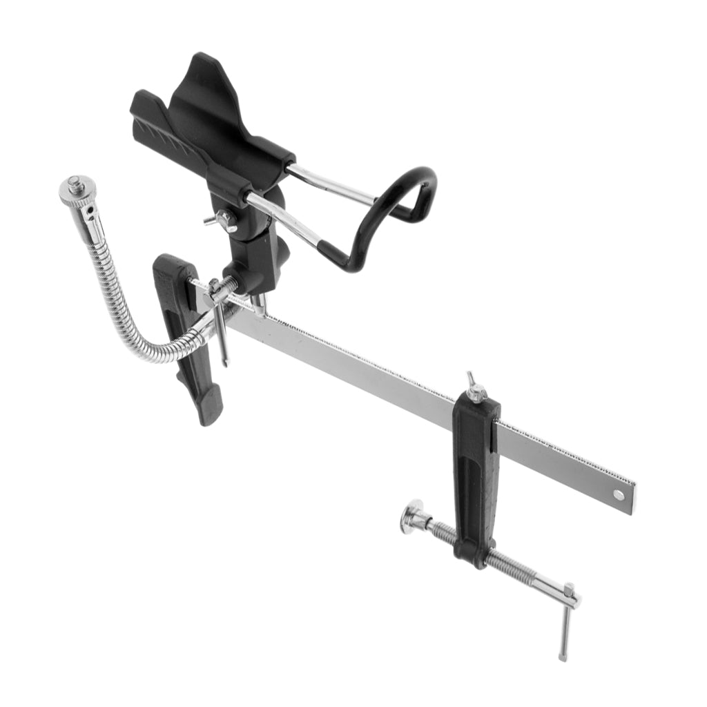 Fishing Rods Holder Support Pole Bracket Ground Support Stand w/ Light Stand