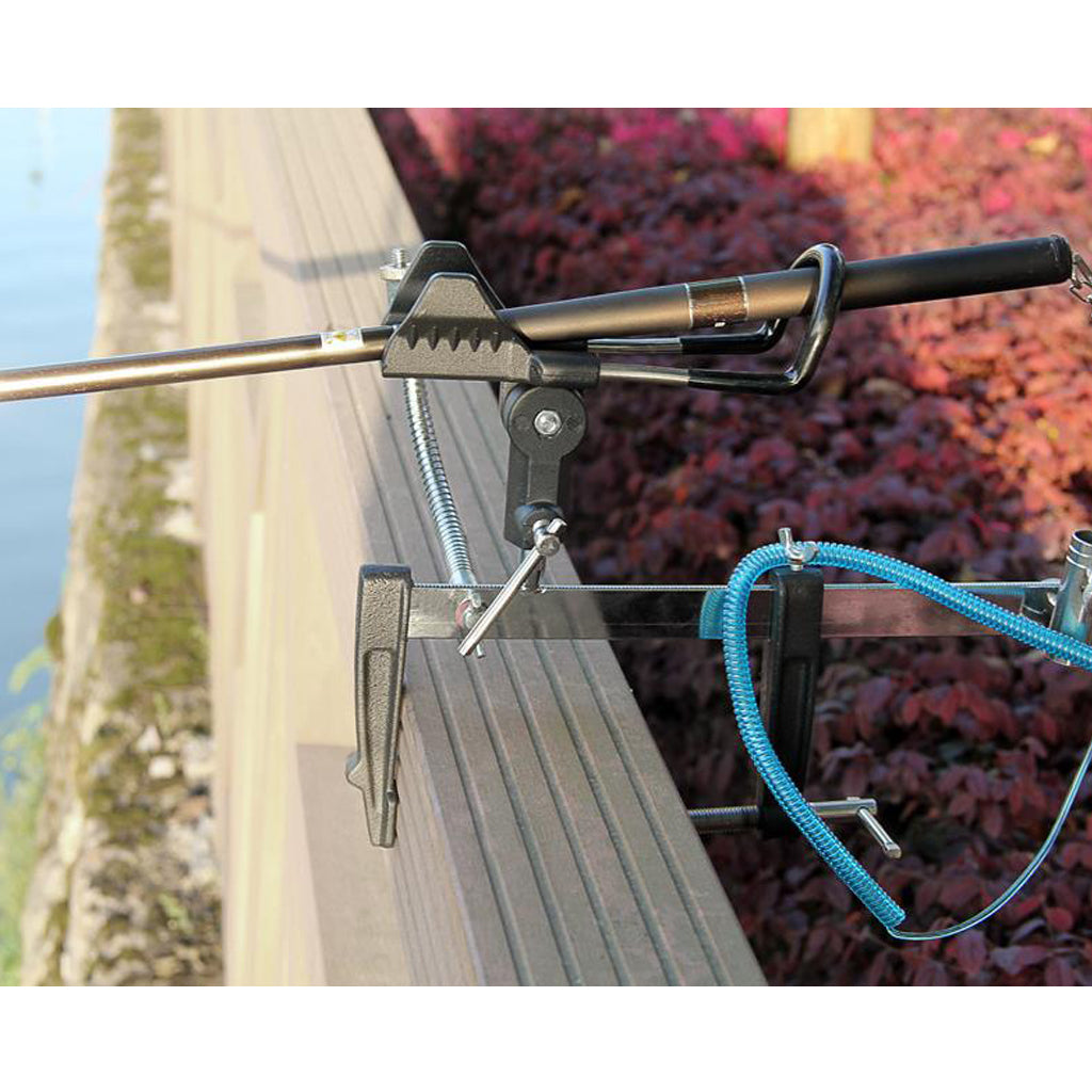 Fishing Rods Holder Support Pole Bracket Ground Support Stand w/ Light Stand