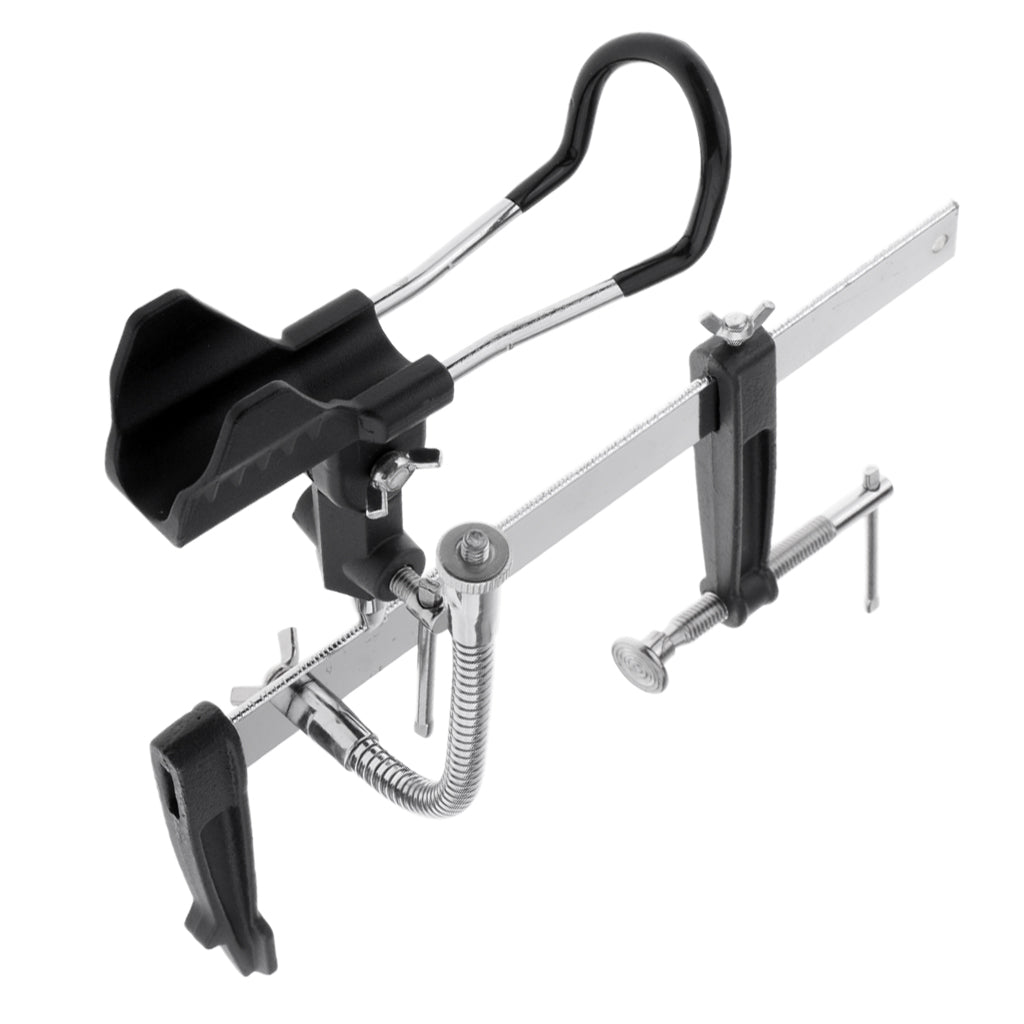 Fishing Rods Holder Support Pole Bracket Ground Support Stand w/ Light Stand