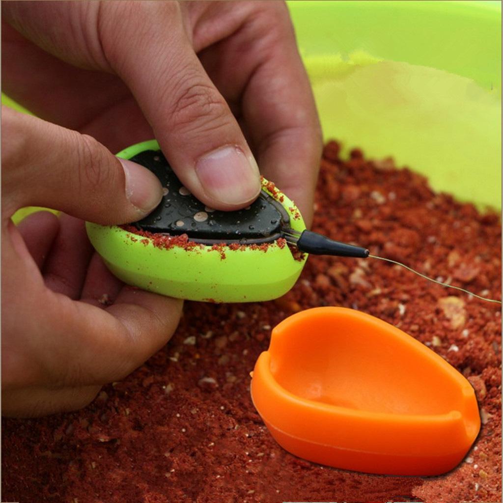 4xQuick Release Method Mould In-line Feeder Bait Mould Green