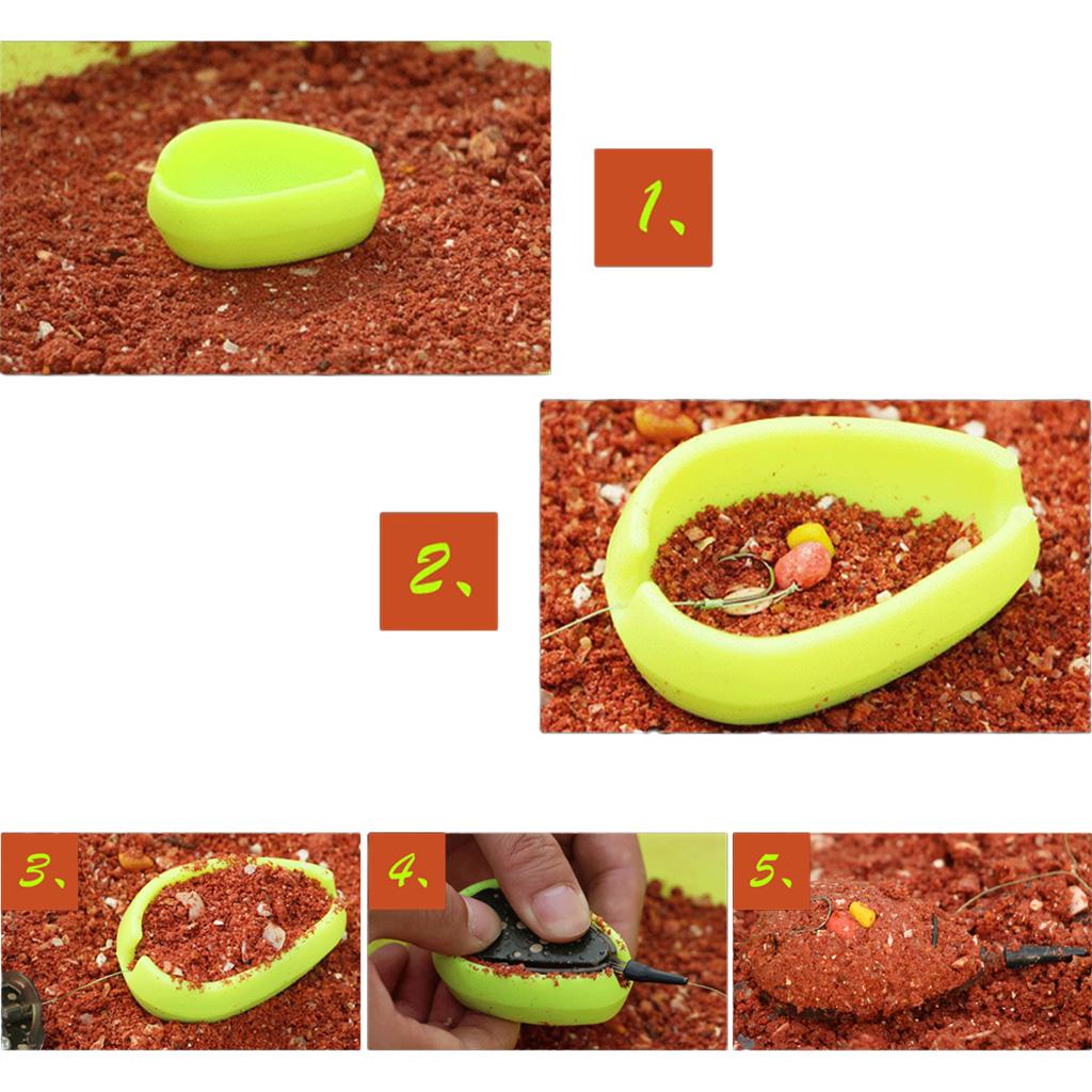 2xQuick Release Method Mould In-line Feeder Bait Mould Green