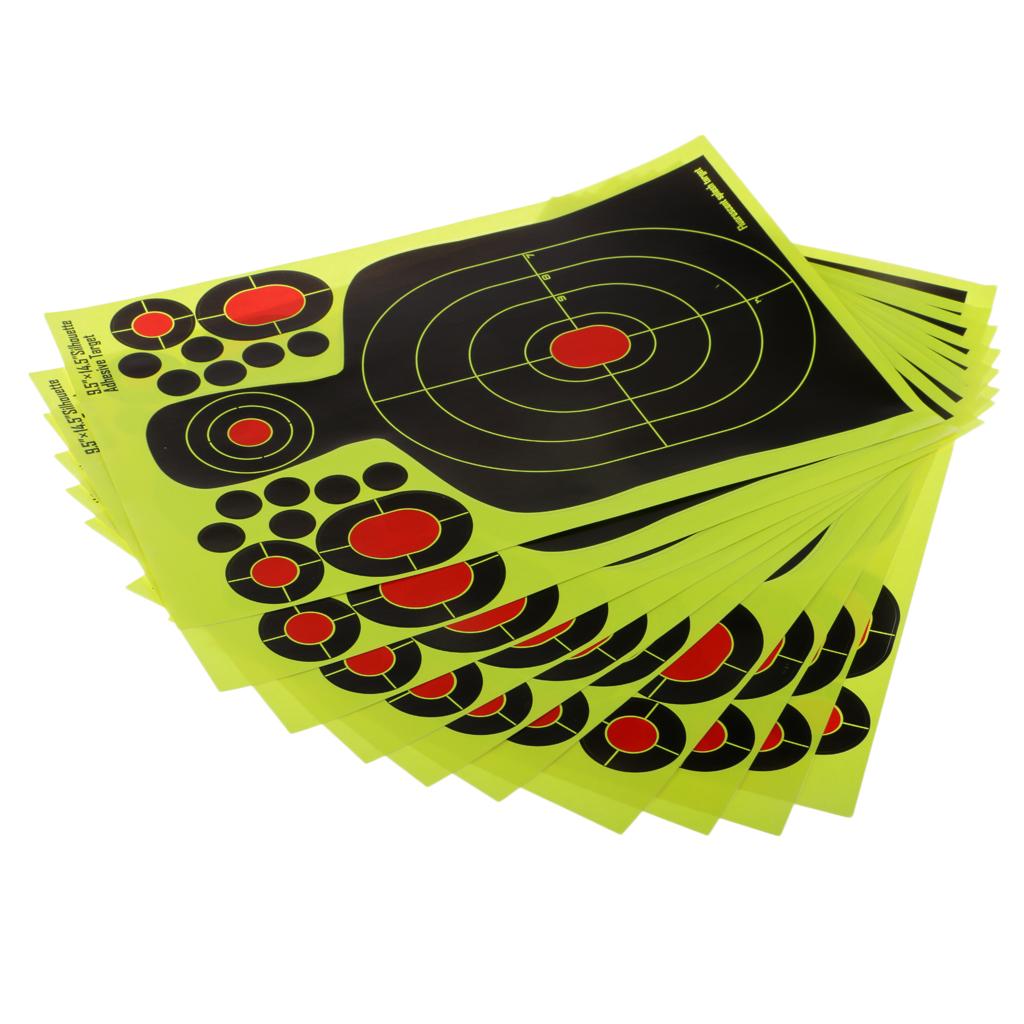10pcs 14.5 x 9.5in Silhouette Shooting Target Reactive Splatter Paper Target