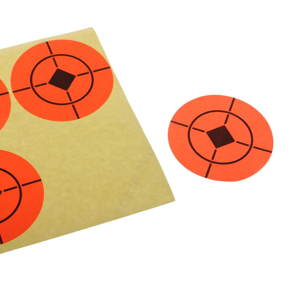 250pcs Shooting Paper Target Florescent Orange Self adhesive Target Stickers