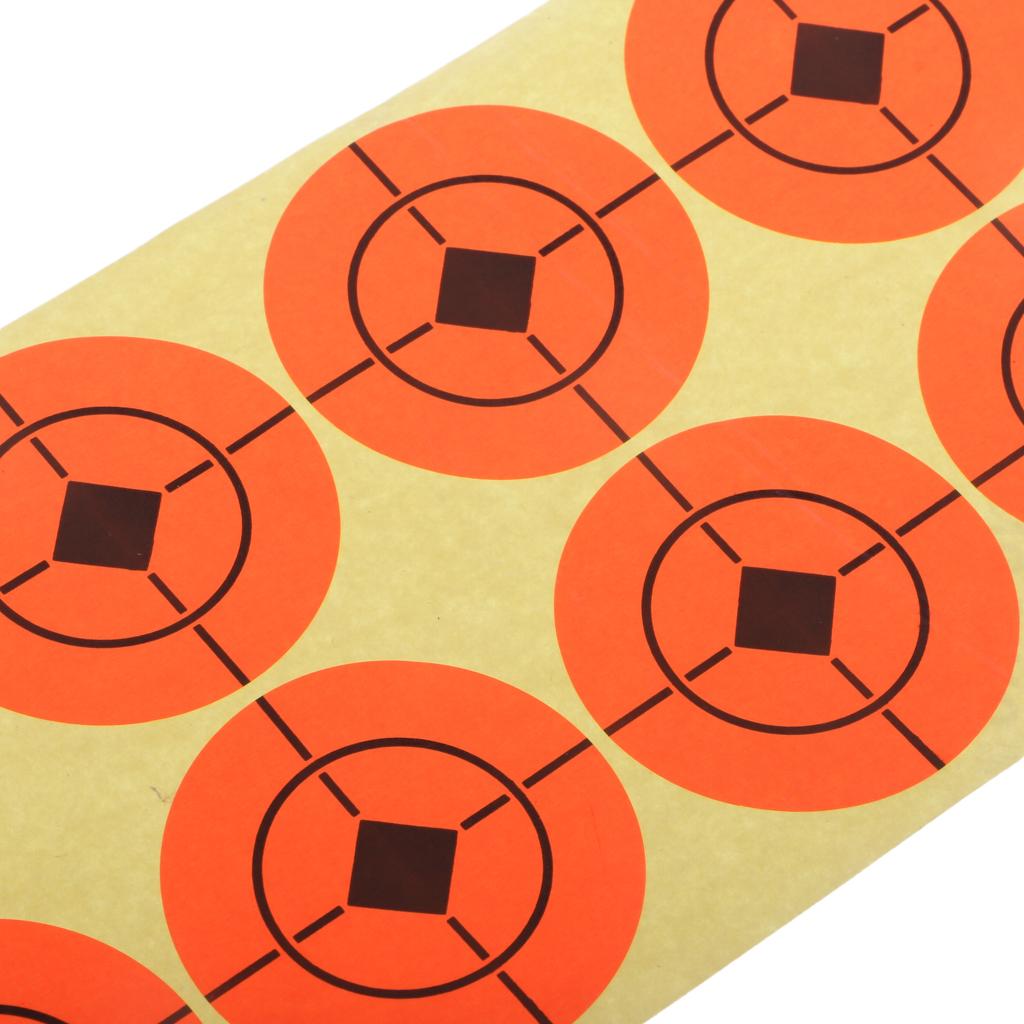 250pcs Shooting Paper Target Florescent Orange Self adhesive Target Stickers
