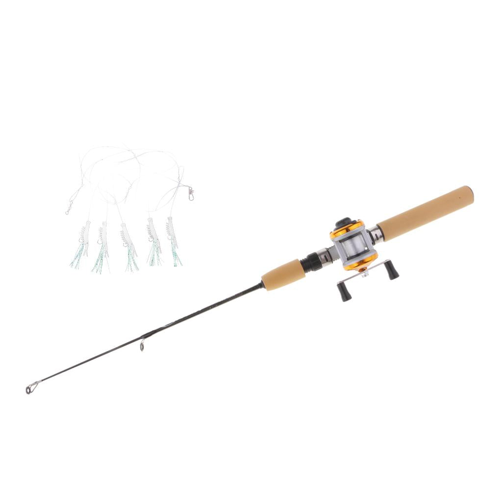 Mini Ice Fishing Rod Telescopic Casting Rod and Reel Combo S