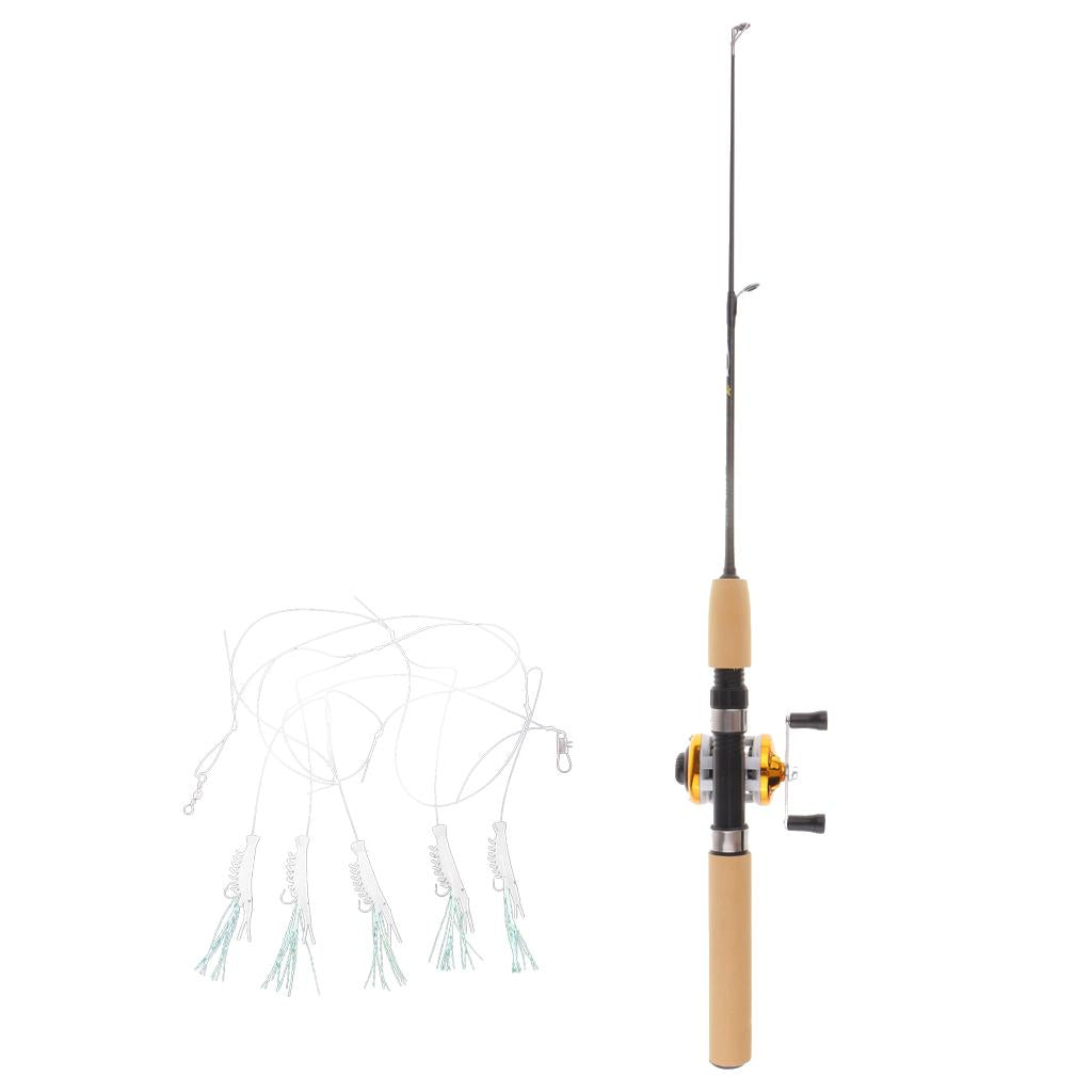 Mini Ice Fishing Rod Telescopic Casting Rod and Reel Combo S